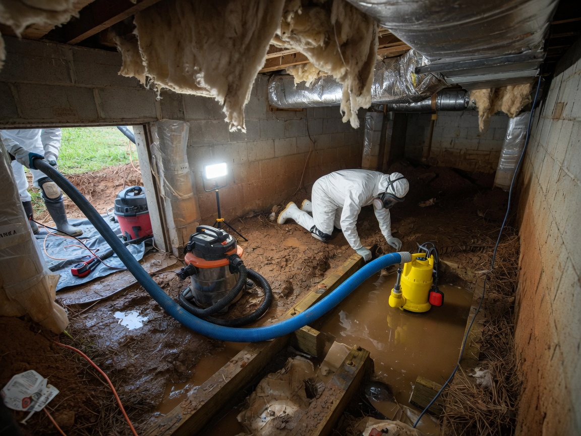 Crawl Space Water Removal in Raleigh, NC