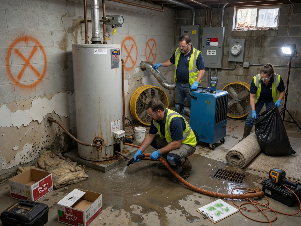 water damage restoration in Wendell